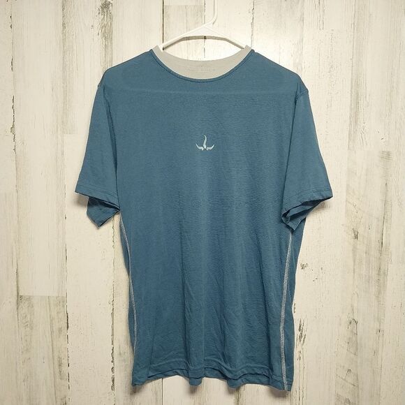 Prana Men's Large Blue Logo Tee - Picture 1 of 8